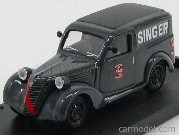 Brumm Fiat 500c Furgone Van Veicolo Commerciale Publicitaire Singer Agenzia Catanzaro 1950 1:43 Grey