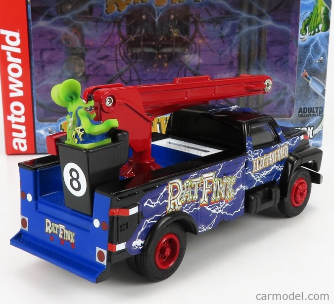 Autoworld Ford usa Bucket Truck Crane 1990 - Ratfink - Salvadanaio - Moneybox 1:34 Modrá Černá