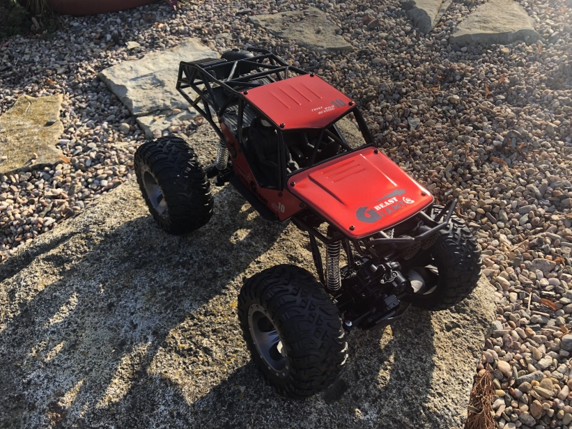 RC auto Important Miracle crawler, červená + náhradná batéria