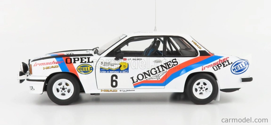 Sun-star Opel Ascona 400 (nočná verzia) N 6 Rally Internazionale Della Lana 1982 J.p.balmer - F.cavalli 1:18 Biela Modrá Oranžová
