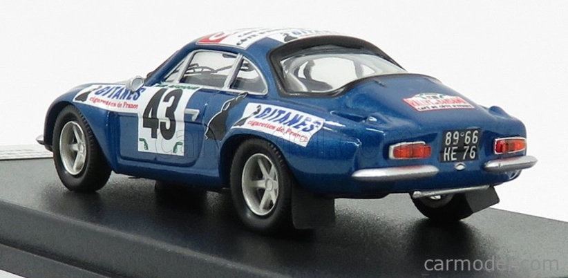 Trofeu Renault Alpine A110 N 43 Rally Bandama 1974 S.mehta - M.doughty 1:43 Blue Met