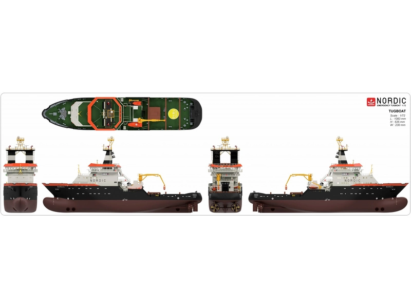 RC stavebnice Türkmodel záchranný remorkér Nordic 1:72 kit