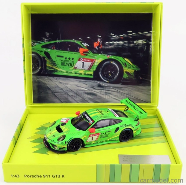Minichamps Porsche 911 991-2 Gt3 R Team Manthey Racing N 1 1:43, zelená