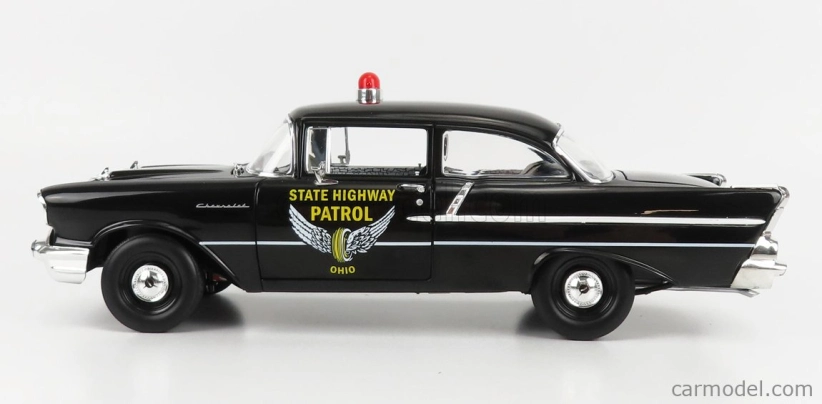 Highway61 Chevrolet 150 Sedan Ohio State Patrol Police 1957 1:18 Black