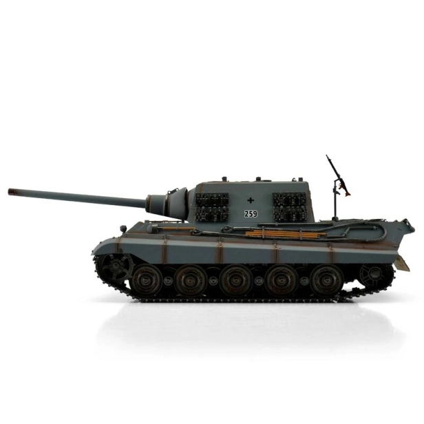 TORRO tank PRO 1/16 RC Jagdtiger sivá kamufláž – infra IR – servo