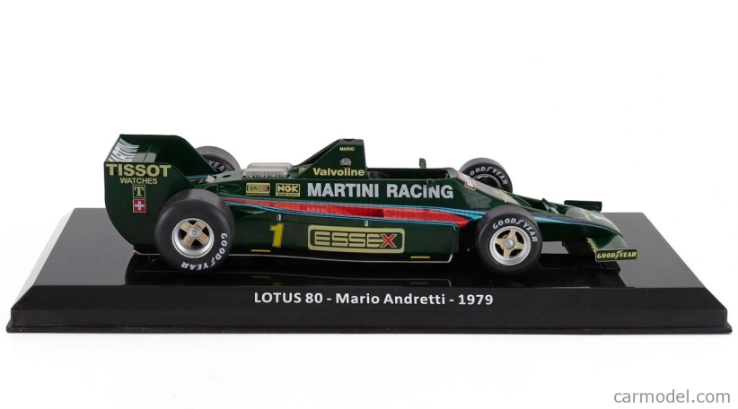 Edicola Lotus F1  80 Team Martini Racing N 1 Season 1979 Mario Andretti - Blister Box 1:24 Zelená