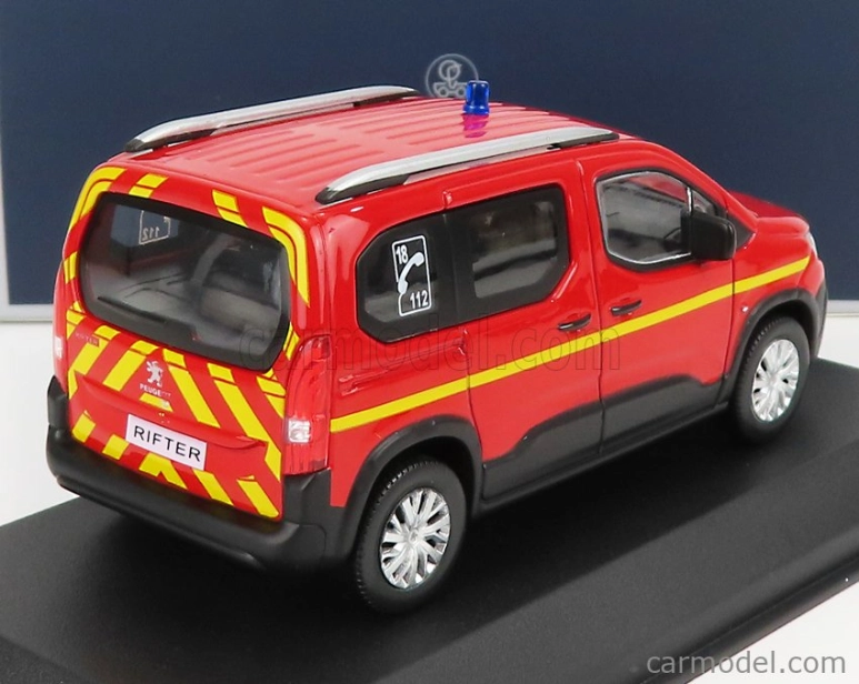 Norev Peugeot Rifter Pompiers 2019 1:43 Červeno-žltá