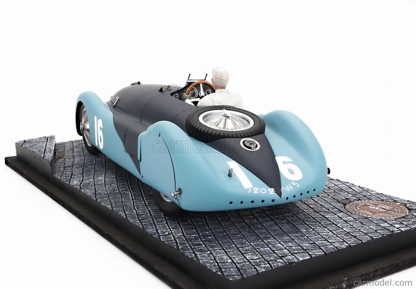Miniatúry Le mans Bugatti F1 Type 57s 45 N 16 A.c.f. Gp 1937 Pierre Wimille 1:18 2 tóny matná modrá