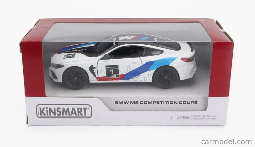 Kinsmart BMW radu 8 M8 Competition Coupe (f92) 2020 1:32 biela čierna