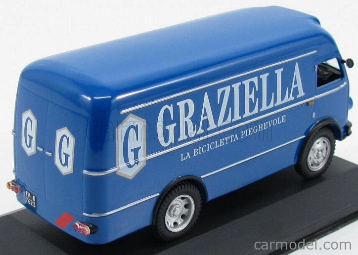 Edicola Om Fiat Leoncino Truck Furgone Van 1964 - Graziella La Bicicletta Pieghevole 1:43 Modrá