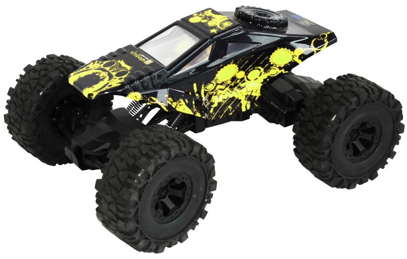 RC auto Crawler 4WD RTR, žlutočerná + náhradní baterie