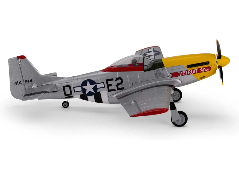 RC letadlo E-flite P-51D Mustang 0.49m Detroit Miss SAFE Select BNF Basic