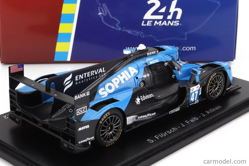 Spark-model Oreca Gibson 07 Gk428 4.2l V8 Team Algarve Pro Racing N 47 24h Le Mans 2022 S.floersch - J.falb - J.aitken 1:43 Black Light Blue