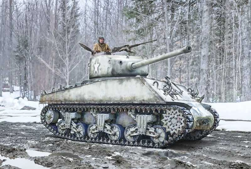 Italeri Tank M4a3 Wet Sherman Miltary 1945 1:35 /