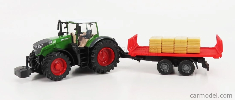 Bburago Fendt Vario 1050 Tractor With Trailer 2016 1:50 Zelená Červená