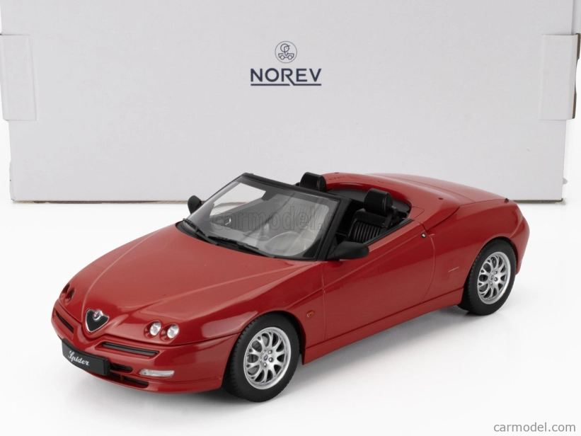 Norev Alfa romeo Spider 2.0 Twin Spark Cariolet Soft-top 1999 1:18 Červená