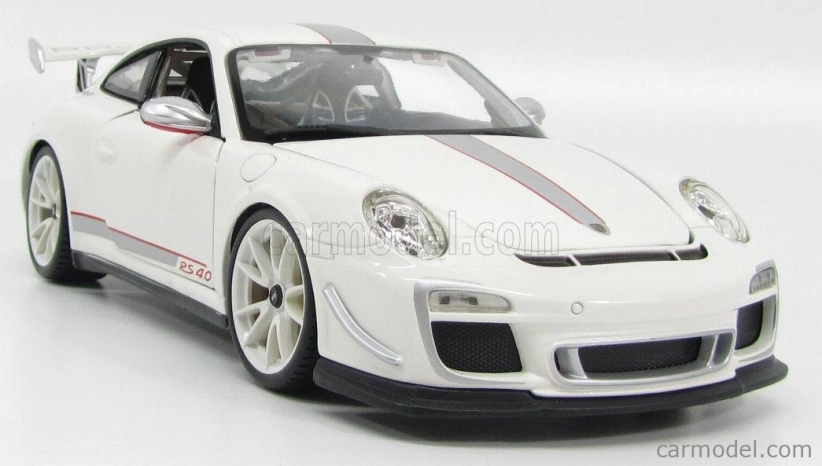 Bburago Porsche 911 997-2 Gt3 Rs 4.0 Coupe 2012 1:18 bielo-strieborná