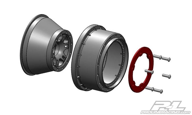 Split Six 2.2"/3.0" TRX Slash čierno-červený disk 2 ks