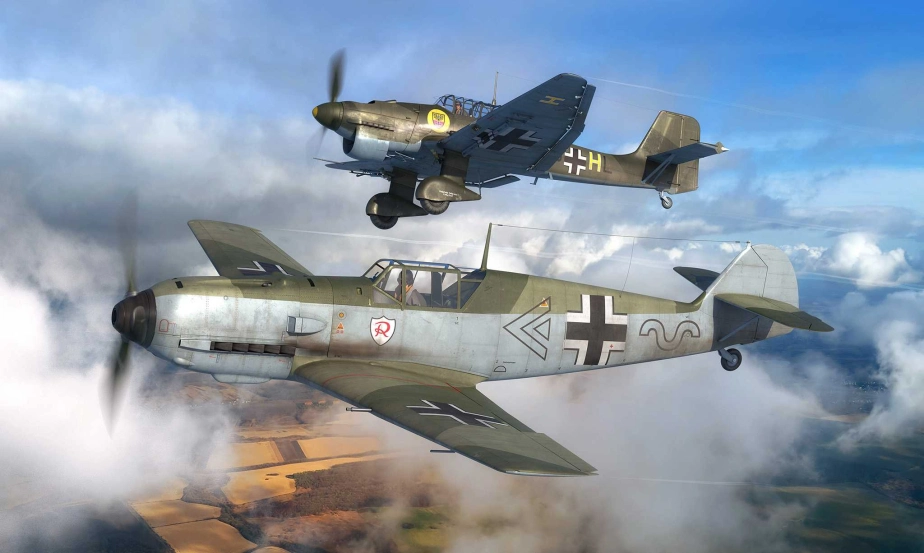 Revell Messerschmitt Bf109E & Ju87B Stuka (1:144) (súprava)