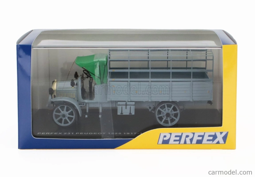 Perfex Peugeot 1525 Truck Cassonato 1917-1920 1:43 Sivá
