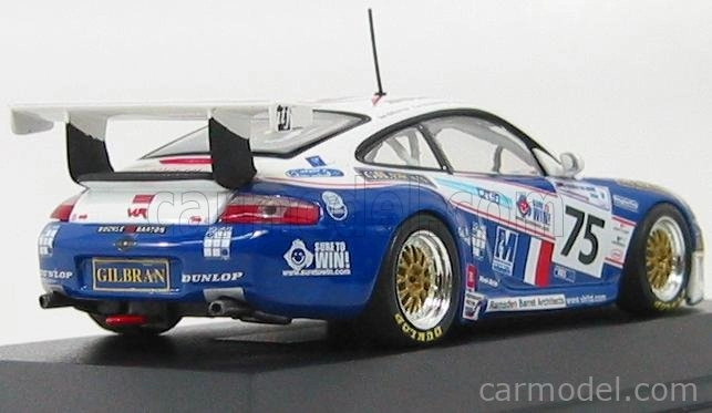 Minichamps Porsche 911 996 Gt3rs N 75 24h Le Mans 2004 Sugden - Khan - Smith 1:43 bielo modrá