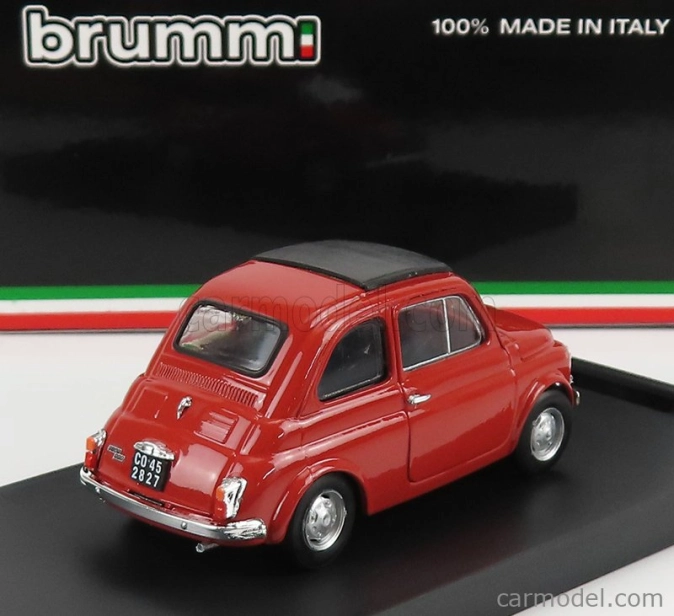 Brumm Fiat 500r Tetto Chiuso - Closed 1972 1:43 Rosso Corallo