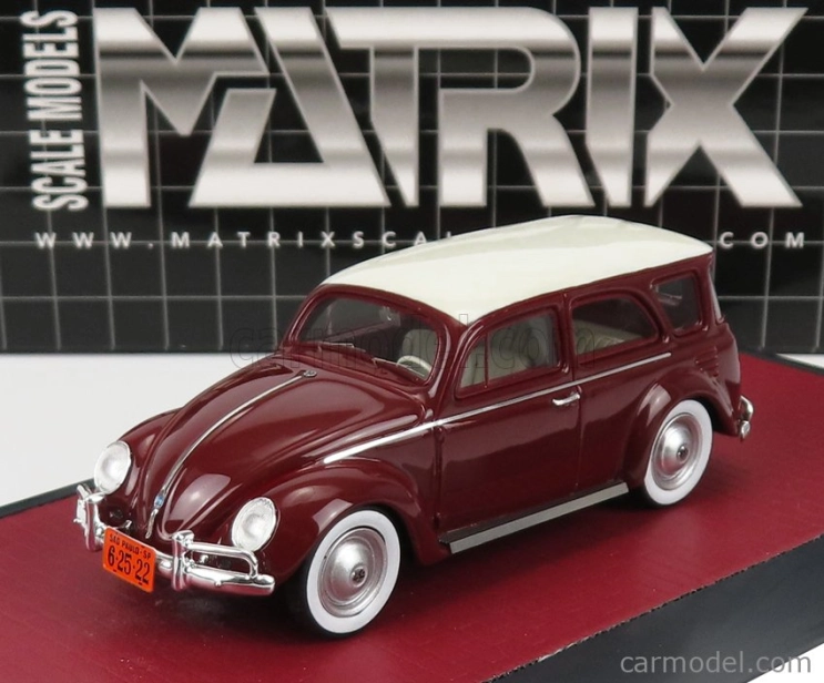 Modely v mierke Matrix Volkswagen Fusca Sw Station Wagon Prototyp 1962 1:43 Hnedá biela