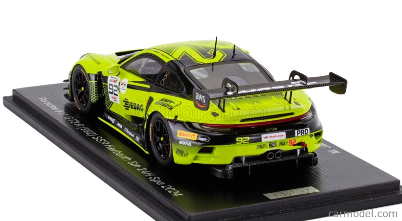 Iskra-model Porsche 911 992 Gt3 R 4.2l Team Ssr Herberth N 92 24h Spa 2024 Mathieu Jaminet - Matt Campbell - Frederic Makowiecki 1:43 Zelená čierna