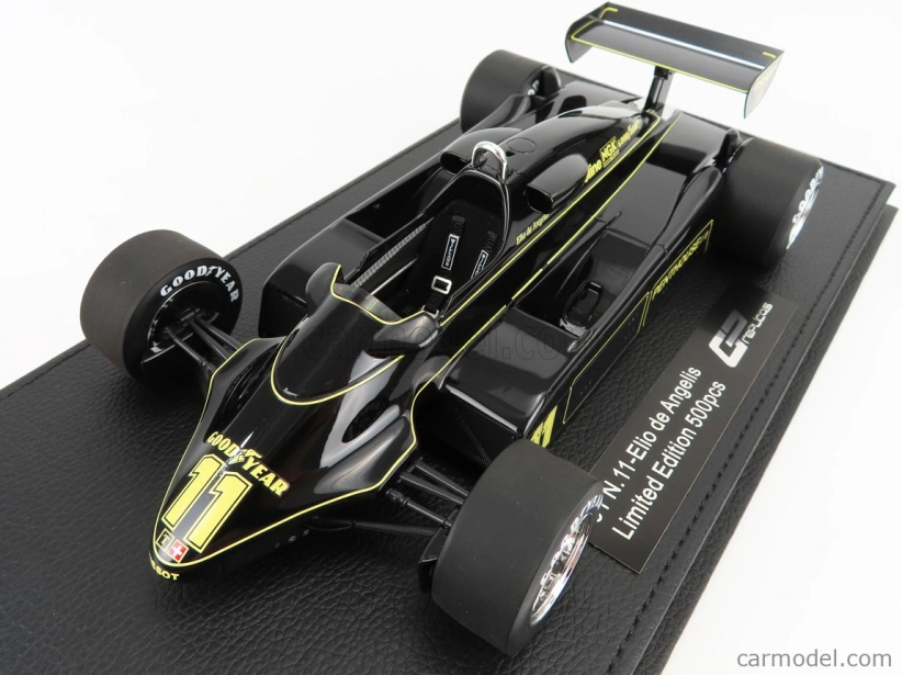 Gp-replicas Lotus F1  91 N 11 Season 1982 E.de Angelis - Con Vetrina - With Showcase 1:18 Black