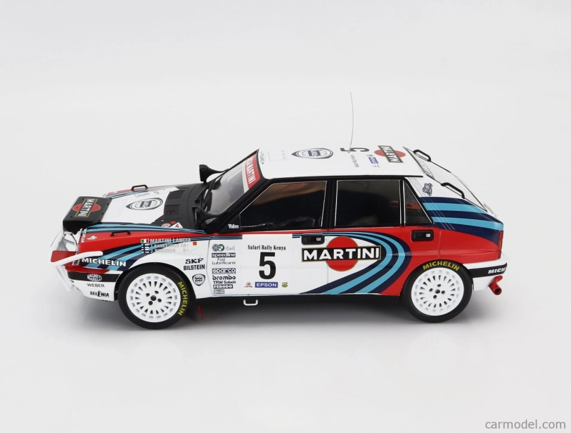 Ixo-models Lancia Delta Integrale 16v Martini (night Version) N 5 2nd Rally Safari 1990 Juha Kankkunen - Juha Piironen 1:18 Bílá Modrá Červená