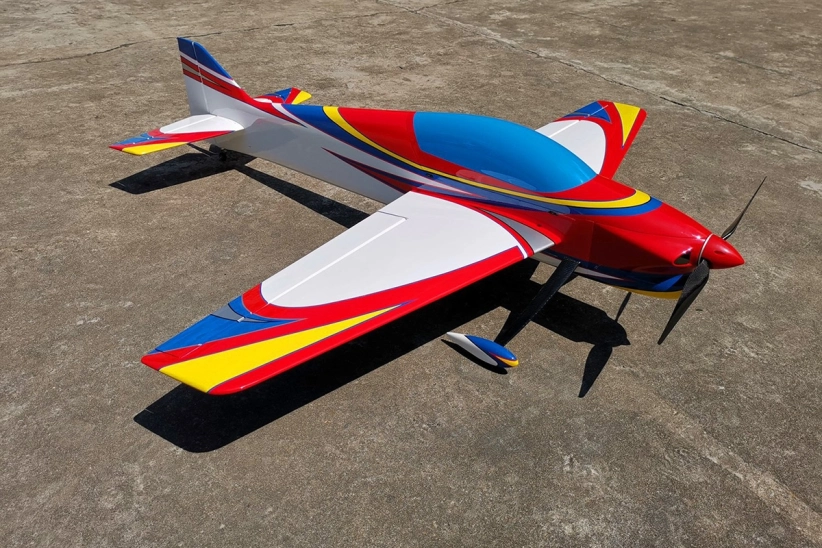 RC letadlo 73,5" 2M Vanquish V2 1,87m, červená/bílá/žlutá