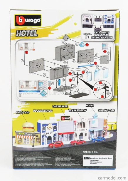 Bburago Accessories Diorama – Hotel With Audi A6 Avant 2020 1:43 rôzne