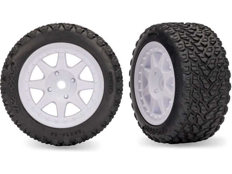 Traxxas koleso, disk 8-spoke, pneu Rally (zadné) (2)