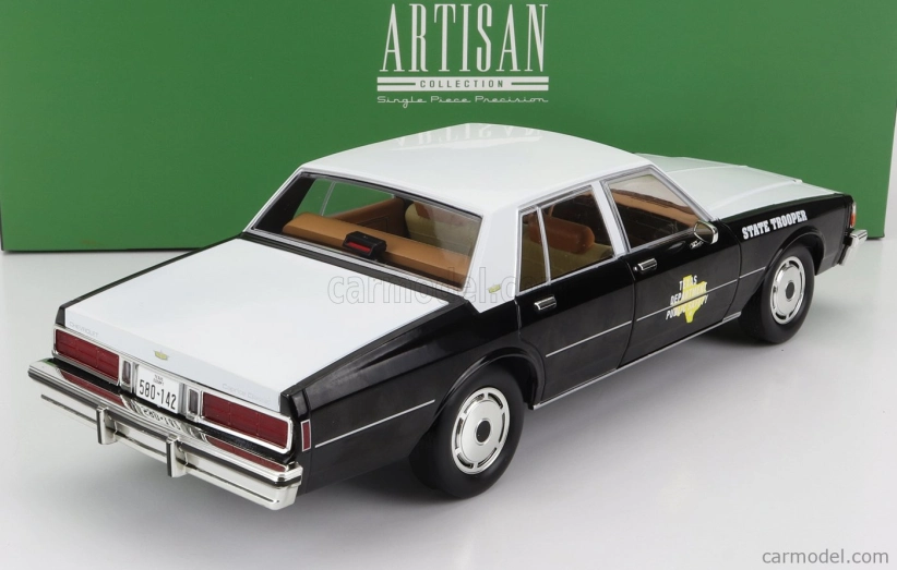 Greenlight Chevrolet Caprice Texas Police Department 1987 1:18 Černá Bílá