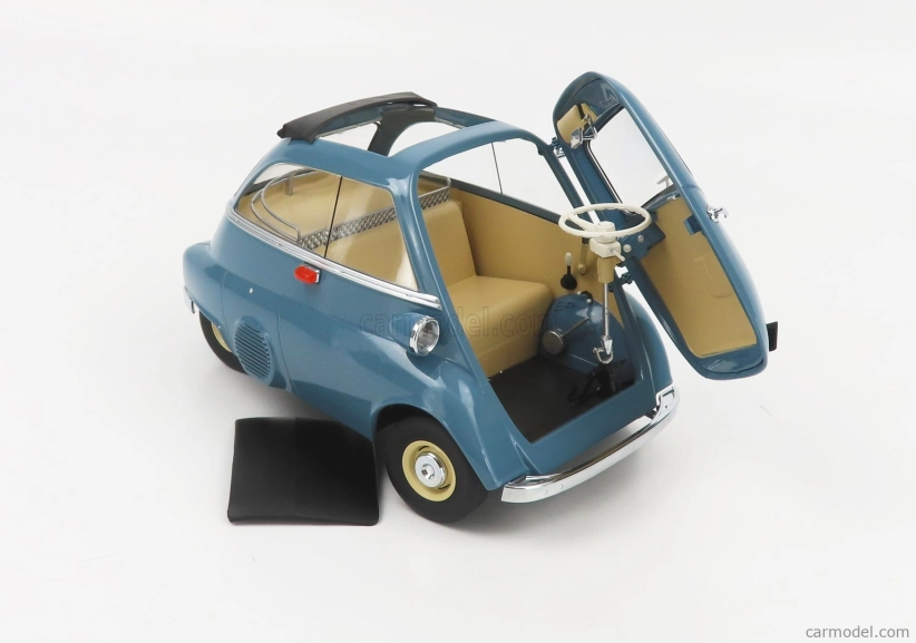 BMW Isetta 1959 v mierke 1:12 modrá sivá