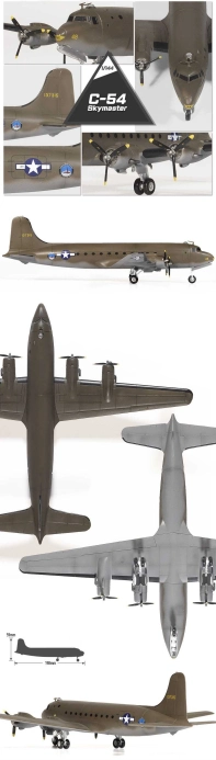 Model Kit letadlo 12652 - USAF C-54 SKYMASTER (1:144)