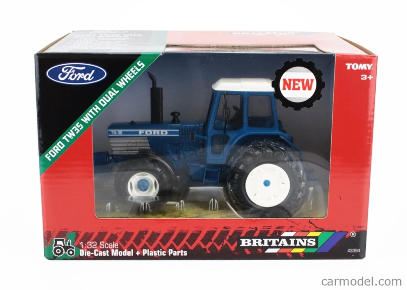 Britains Ford england Tw35 Tractor Dual Wheels 1981 1:32 Blue