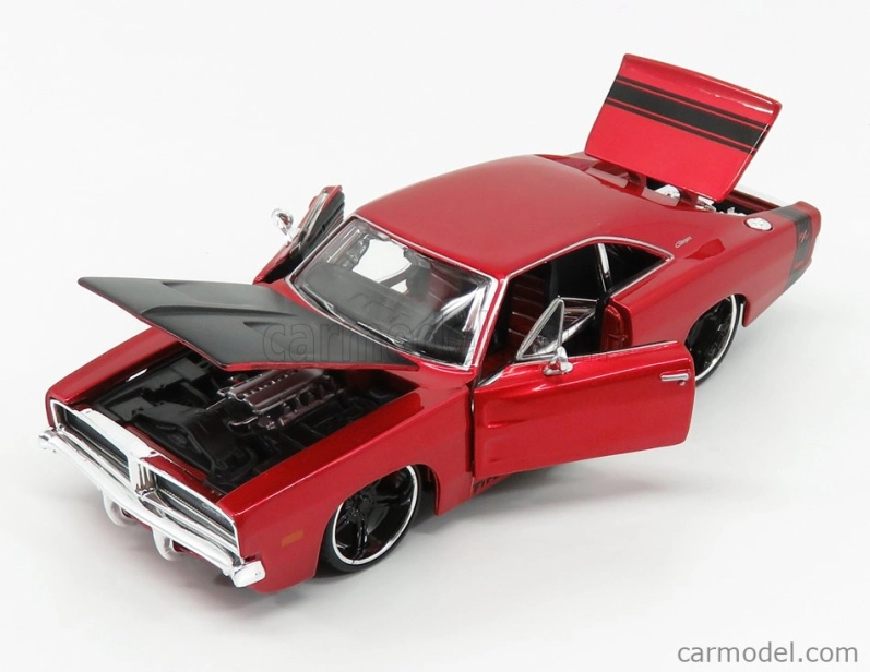 Maisto Dodge Chartger R/t Coupe 1969 1:24 Red Met Black