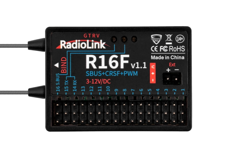 Vysielač T16D s prijímačom R16F