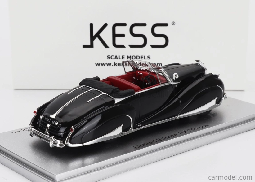 Kess-model Bentley Mk Vi Sn.b25071 Franay Drophead Coupe Cabriolet Open 1947 1:43 Black