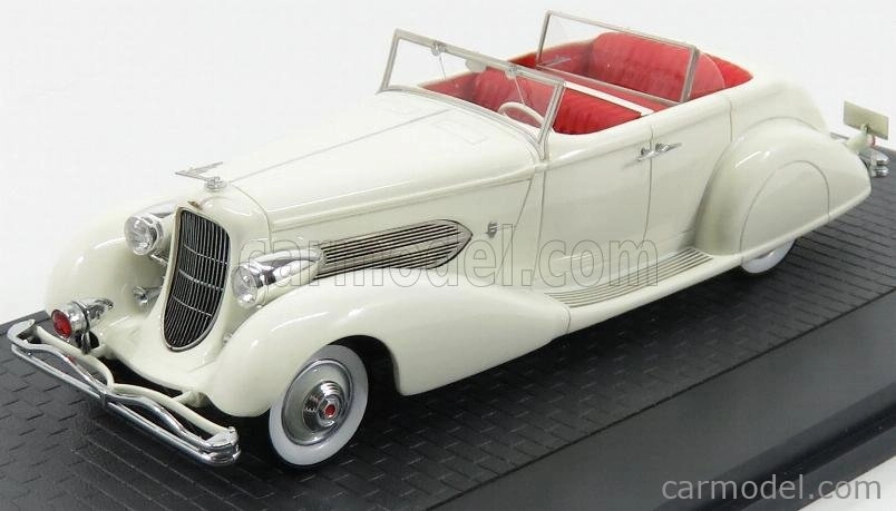 Matrix scale models Duesenberg Sj 544-2570 Bohman & Schwartz Convertible Sedan 1936 1:43 Bílá