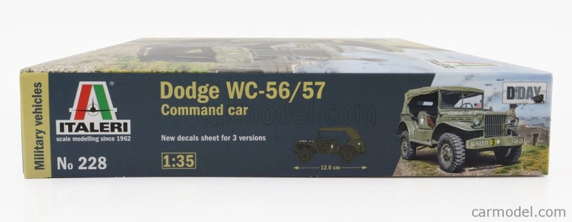 Italeri Dodge Wc56/57 4x4 Command Car Military 1944 1:35 /