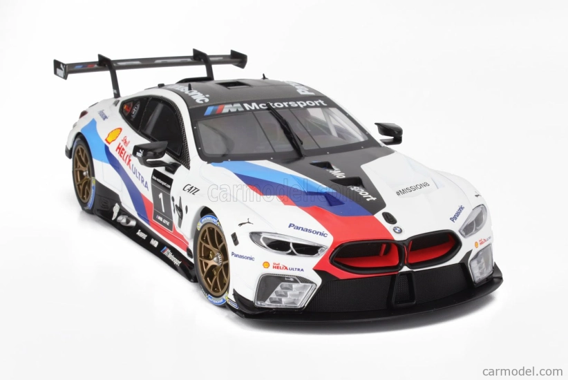 Minichamps BMW radu 8 M8 Gte Team Bmw Motorsport Mission 8 N 1 Racing 2019 1:18 Biela modrá červená čierna