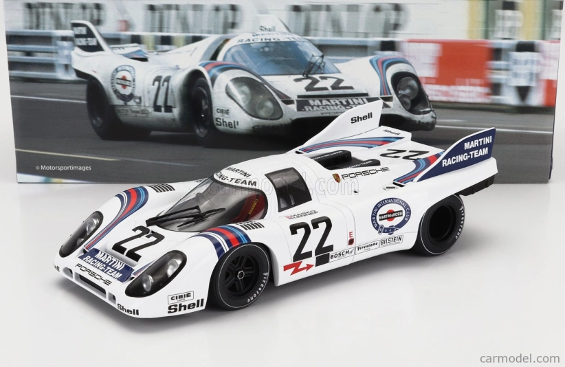 Werk83 Porsche 917k 4.9l Team Martini Racing N 22 Winner 24h Le Mans 1971 Helmut Marko - Gijs Van Lennep 1:18 Bílá Modrá