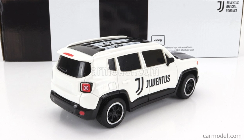 Mondomotors Jeep Renegade Futbalový klub F.c. Juventus 2017 1:24 biela čierna