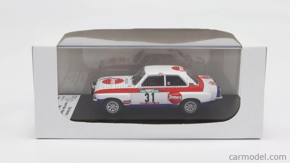 Trofeu Opel Ascona (nočná verzia) N 31 Rally Portugal 1978 J.ortigao - M.sottomayor 1:43 Biela červená