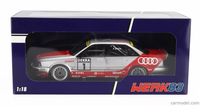 Werk83 Audi Quattro V8 Team Azr N 1 Dtm Sezóna 1992 Frank Biela 1:18 Strieborná červená