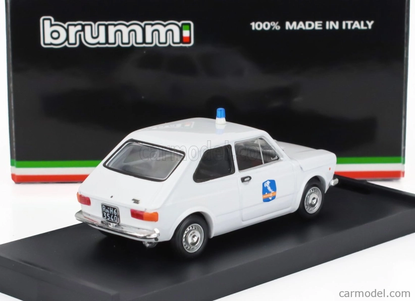Brumm Fiat 127 1-series Societa' Autostrade Como-chiasso 1971 1:43 Biela