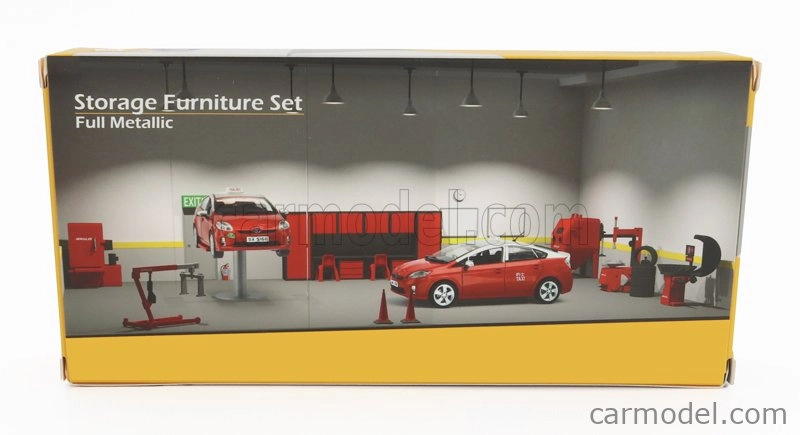 Tiny toys Accessories Set Garage Storage Forniture 1:43 Red
