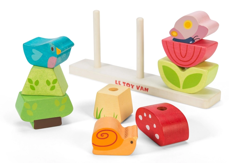 Le Toy Van Petilou Nasazovací kostky Veselá zahrádka - poškozený obal